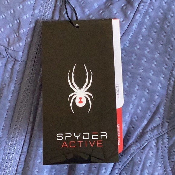 SPYDER ACTIVE NEW WITH TAGS ZIP UP WOMENS VEST SMALL WARMING TECH FLEECE BLUE - Picture 5 of 7